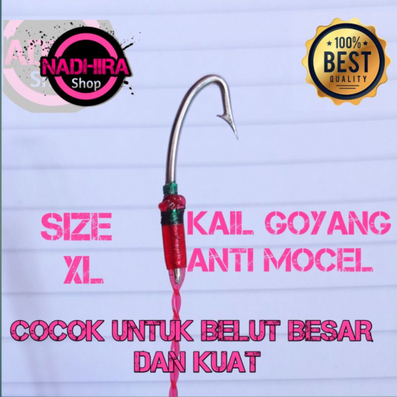 Kail Pancing Urek Belut Pancing Belut Kail Goyang Size XL