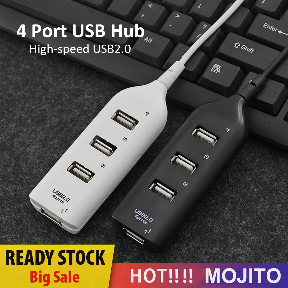 Mojito Hub Splitter 4 Port Usb 2.0 Kecepatan Tinggi 5mbps