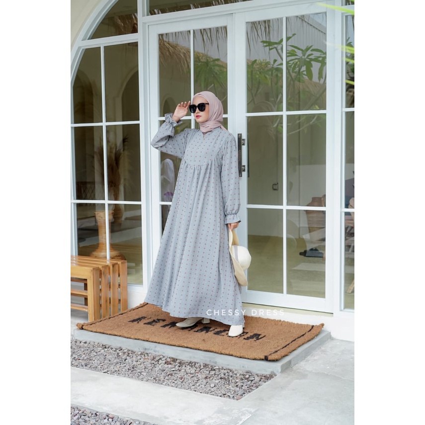 CHESSY DRESS URAGIRI TWO TONE