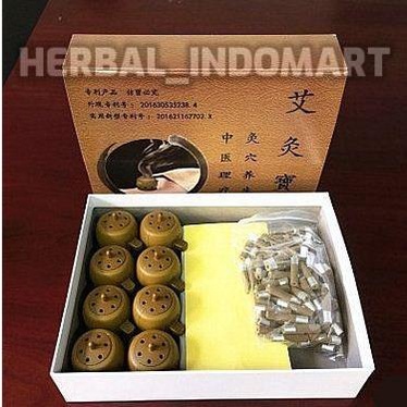 Ai Jiu Bao / Moxa box Bulat 8 pcs / Kotak moxa tempel