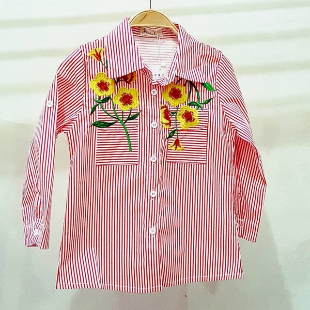 Kemeja zara strippe anak perempuan