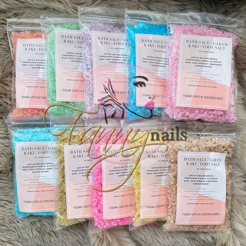 BATH SALT ORGANIC 100gr WITH EPSOM SALT footspa garam rendam kaki aromaterapi footspa salt pedicure