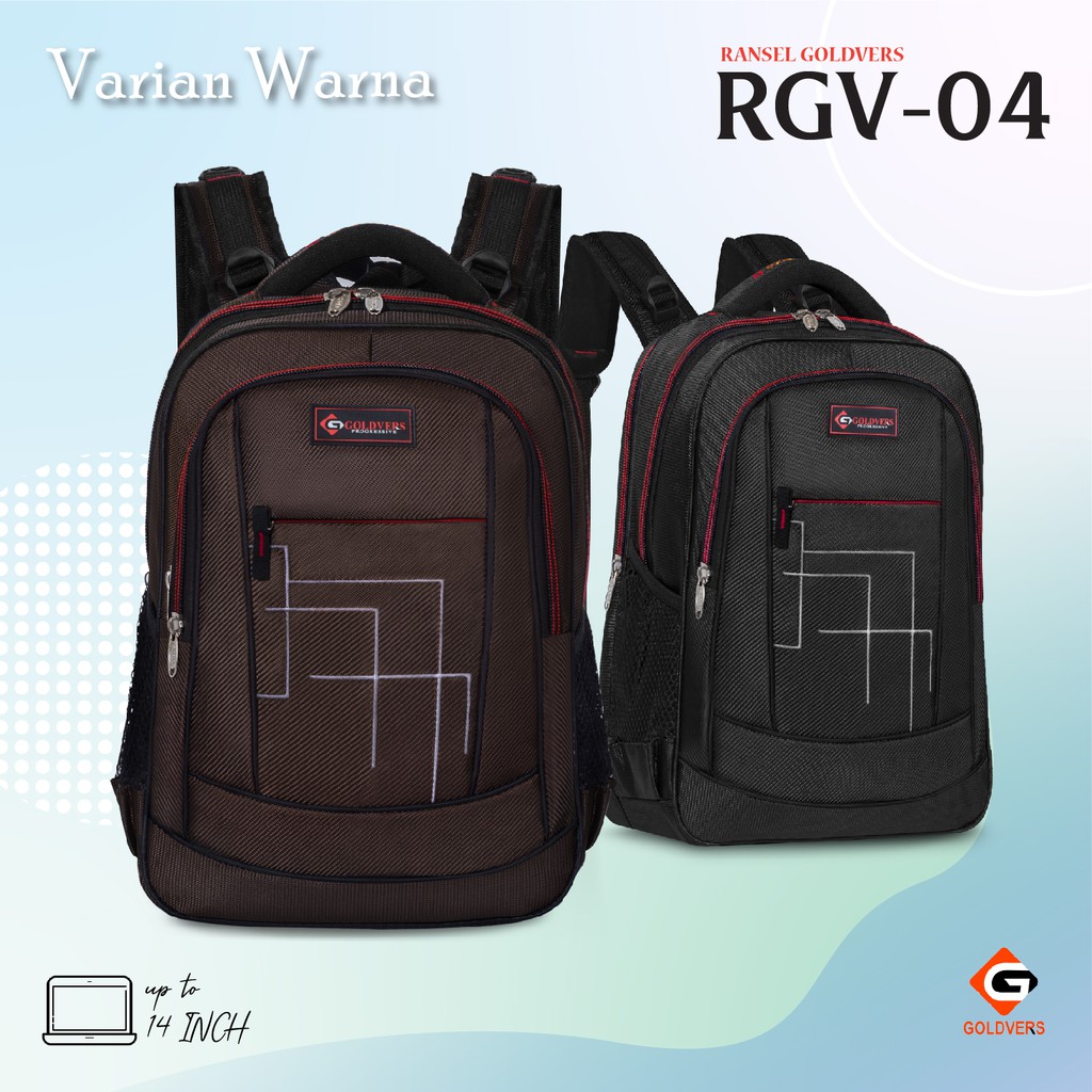 Tas Ransel POLO GOLDVERS Tas Sekolah Tas Ransel Laptop 14 Inch Tas Ransel Kuliah Backpack - KREATIVO