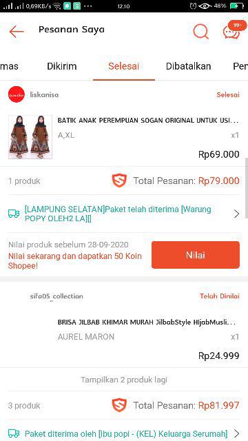 Batik Anak Perempuan Sogan Original Untuk Usia 2-10th Termurah