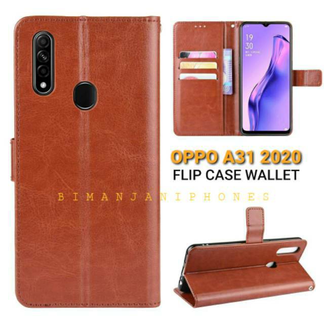 OPPO A9 2020 - A5 2020 - A31 2020 Flip Cover Leather Case Wallet - Case Dompet Kulit
