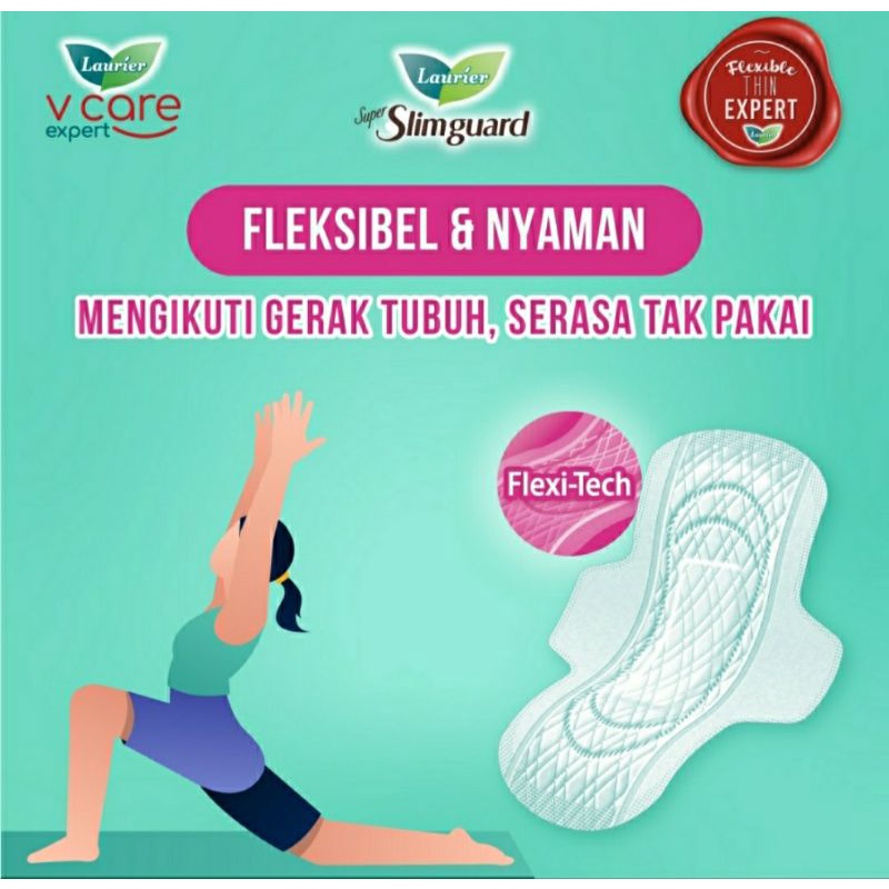 Laurier Super Slimguard 22,5cm 25cm 30cm 35cm - Pembalut Wanita Menstruasi