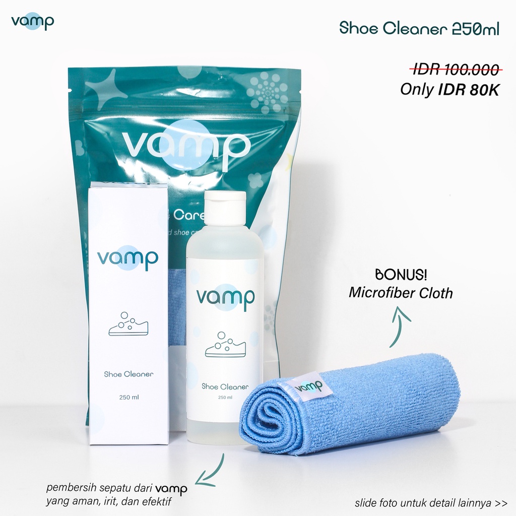 Shoe Cleaner 250ml | Pembersih Sepatu Sabun Cuci Sneakers by Vamp Shoe Care | Easy Cleen