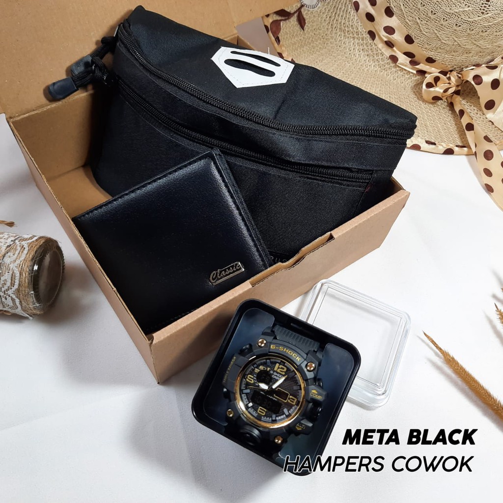

Hampers Box Termurah / Gift Box / Kado Ulang Tahun Cowok, Pacar Gebetan Meta Black