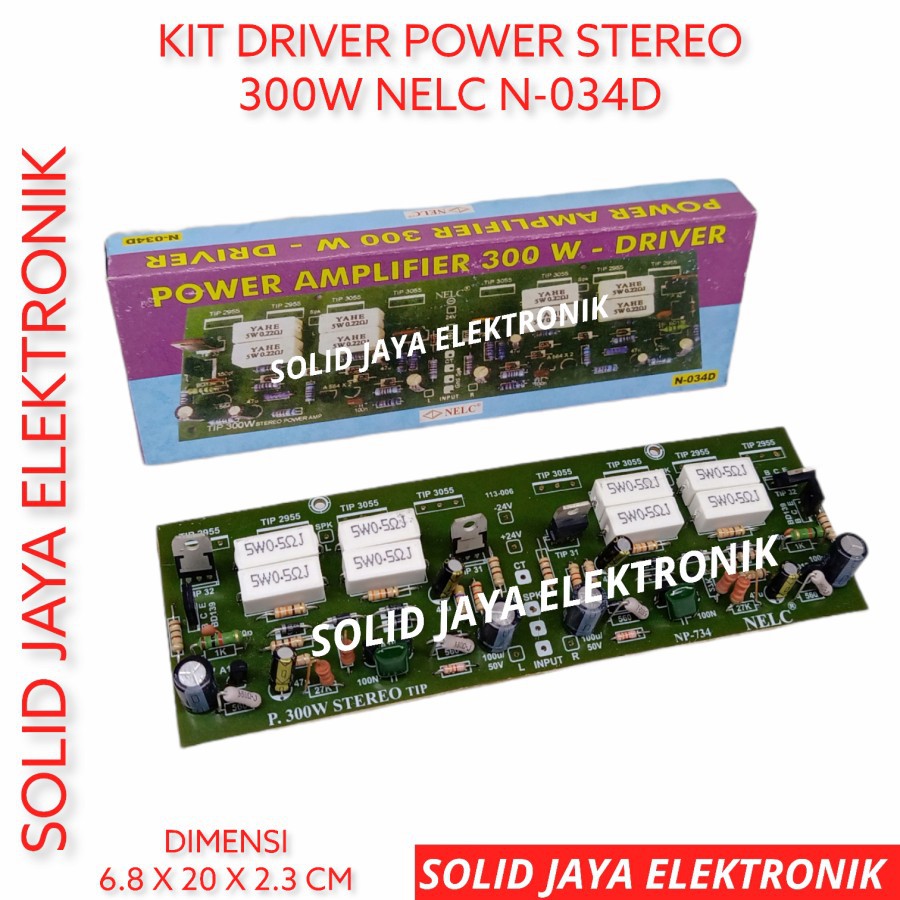 KIT DRIVER POWER STEREO 300W AMPLIFIER AMPLI 300 W WATT POWER SOUND AUDIO NELC N-034D N034 N034D