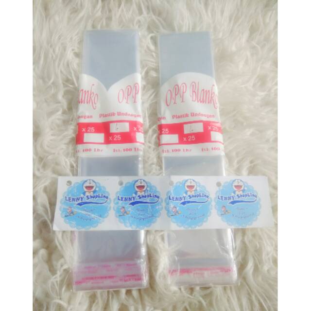

PLASTIK OPP BENING UKURAN. 6X25CM