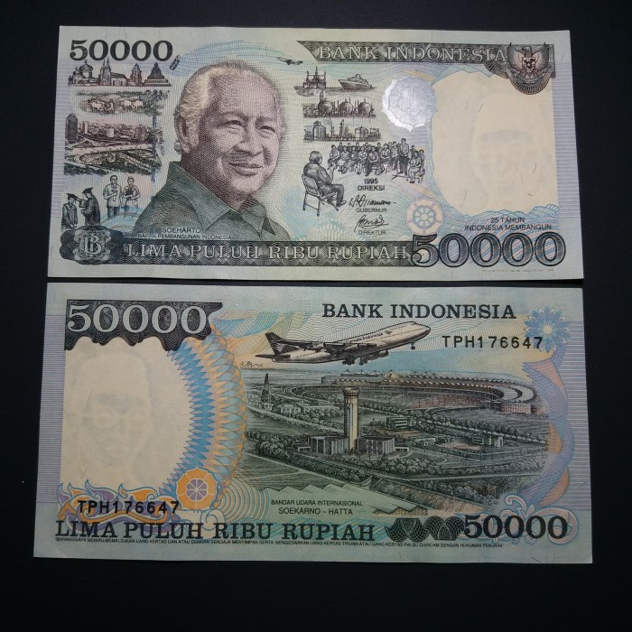 Uang Kuno 50000 Soeharto Gress