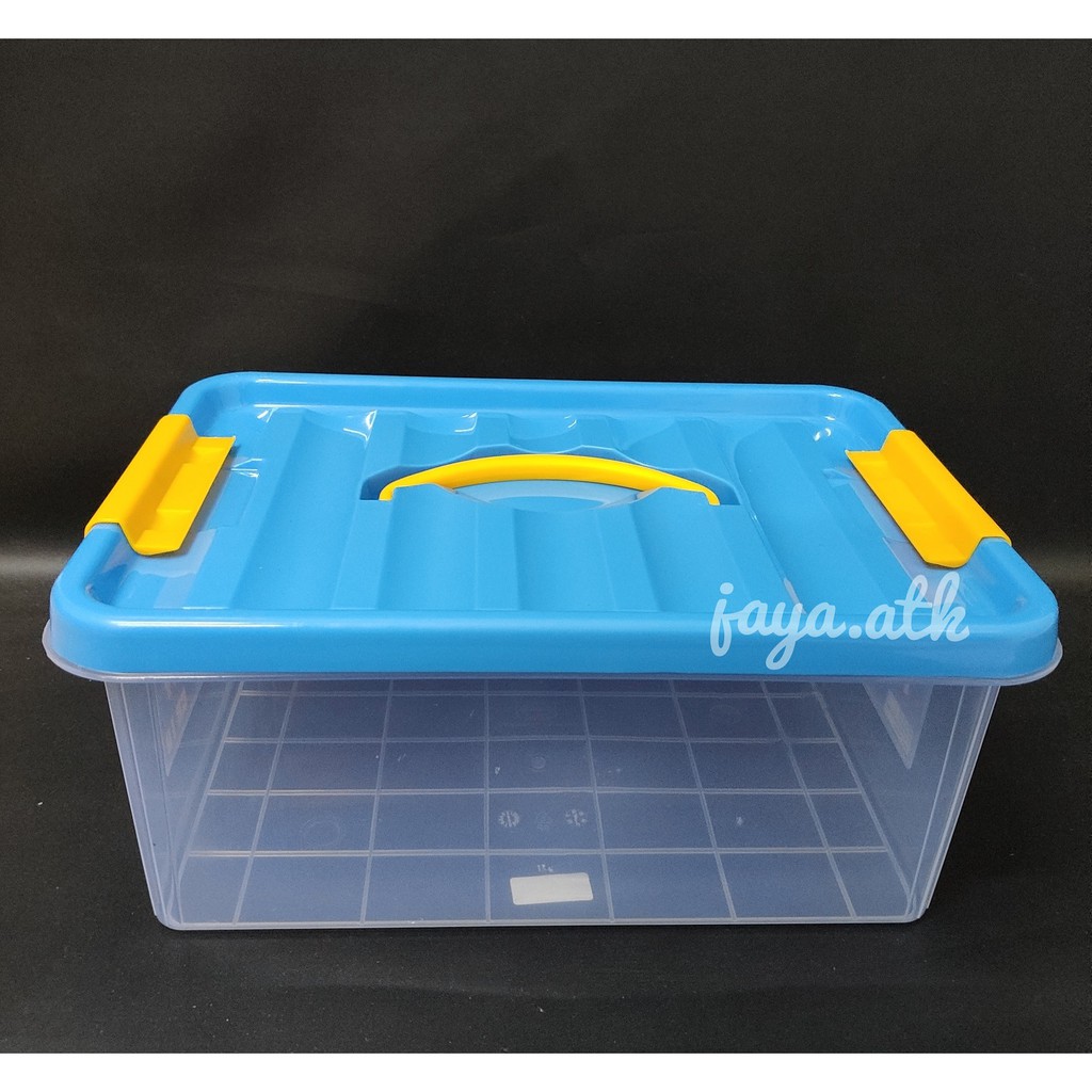 KOTAK PENYIMPANAN BOX KONTAINER PLASTIK CONTAINER STORAGE BOX SERBAGUNA 37 X 20 X 16 CM BAGUS TEBAL