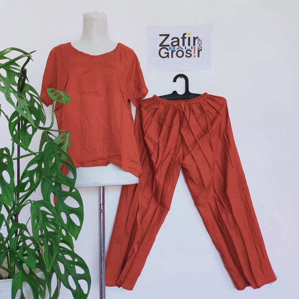 SETELAN XL CELANA PANJANG POLOS / ONE SET / PIYAMA / BAJU TIDUR / PIYAMA / BABYDOLL