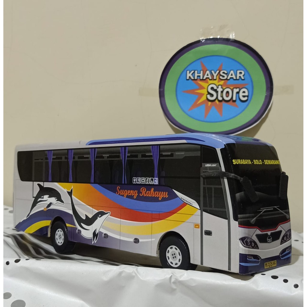 miniatur bus bis mainan bus bis shd sugeng rahayu livery lumba lumba