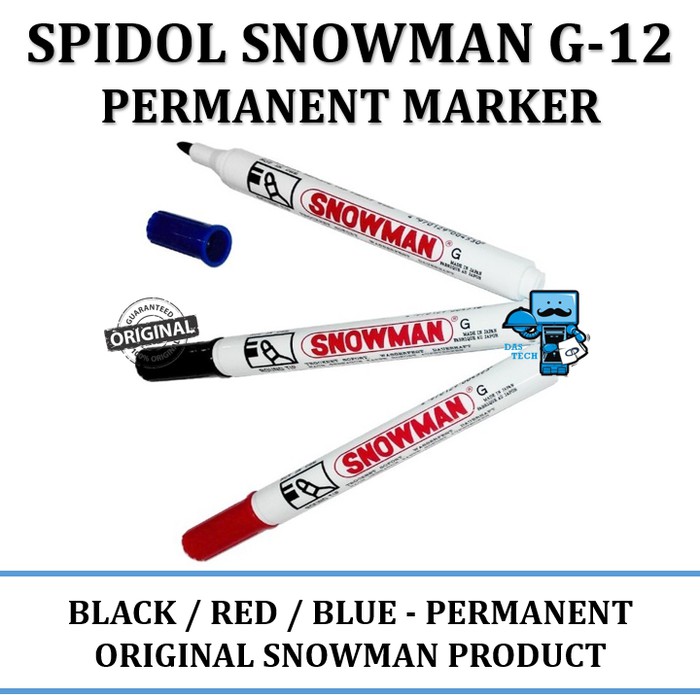 

Spidol Snowman G-12 Permanent - 12pcs