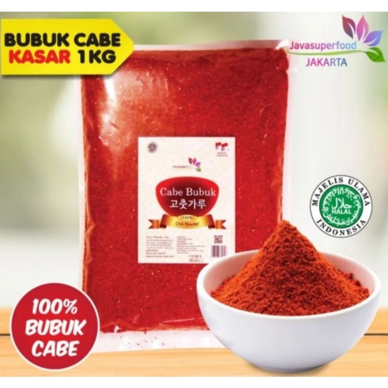 gochugaru cabe bubuk kasar korea 1kg / level 30 / chili powder cabai