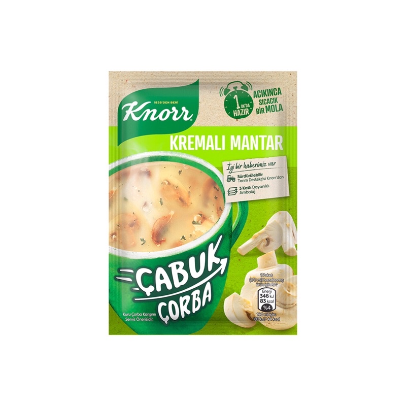 

KNORR soup instant Chicken Cream / Mushroom Cream / Ezogelin / Mercimek (red lentil) #knorrturkey