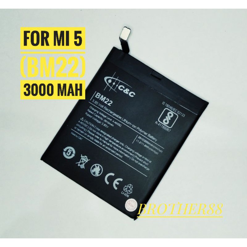 BATTERY BATERAI BATRE XIAOMI MI 5 (BM22) ORIGINAL C&amp;C