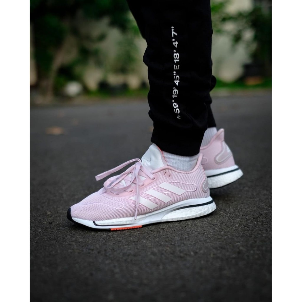 SEPATU ADIDAS SUPERNOVA BOOST PLUS PINK WHITE SNEAKERS ORIGINAL