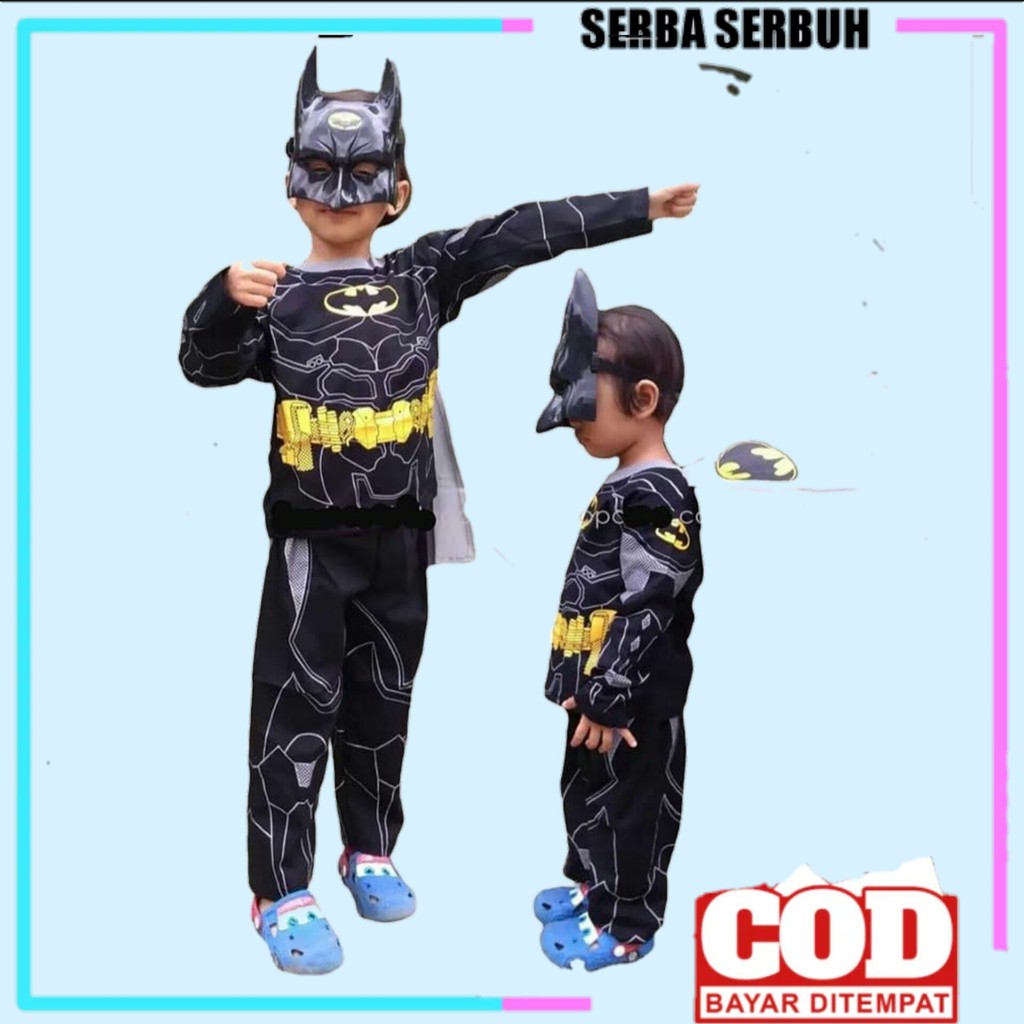 COD baju batman anak bersayap baju batman anak laki laki baju superhero anak baju anak batman KE248