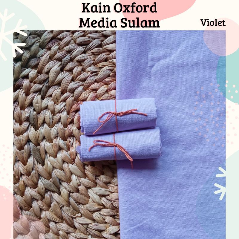 [VIOLET] Kain Oxford Media Sulam Warna VIOLET