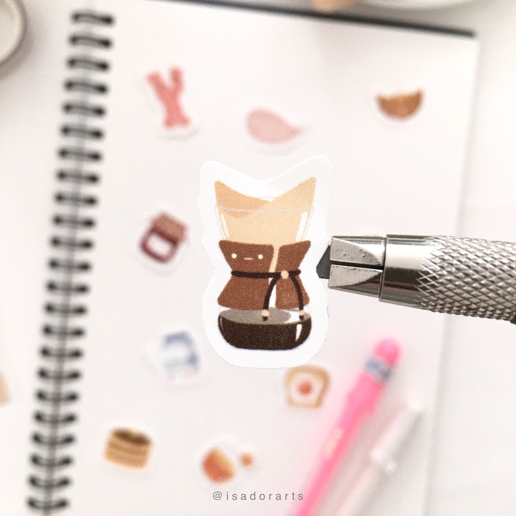 

Sticker Set for Scrapbook Diary Journal Phone Accessories Stikers Lucu Unik- Breakfast