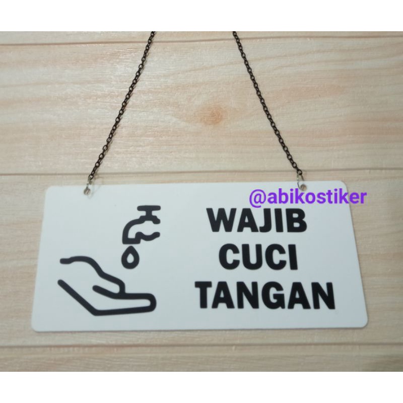 Jual Sign Board Cuci Tangan Wajib Cuci Tangan Shopee Indonesia