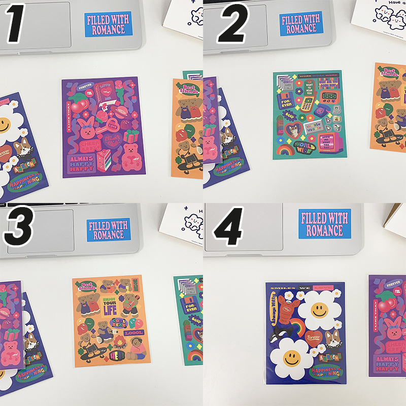 Winzige Korean Stickers Vintage Sticker Journal Scrapbook Phonecae Decor-6