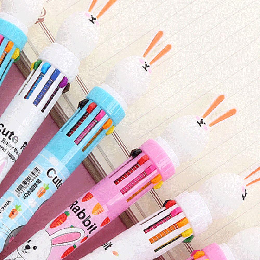 Pulpen Bolpoin Nanas Lucu Set Alat Tulis Isi Ulang Warna Warni Press Gel Pulpen