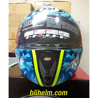 HELM KYT X ROCKET #3 BLACK BLUE YELLOW FLUO | FULL FACE ...