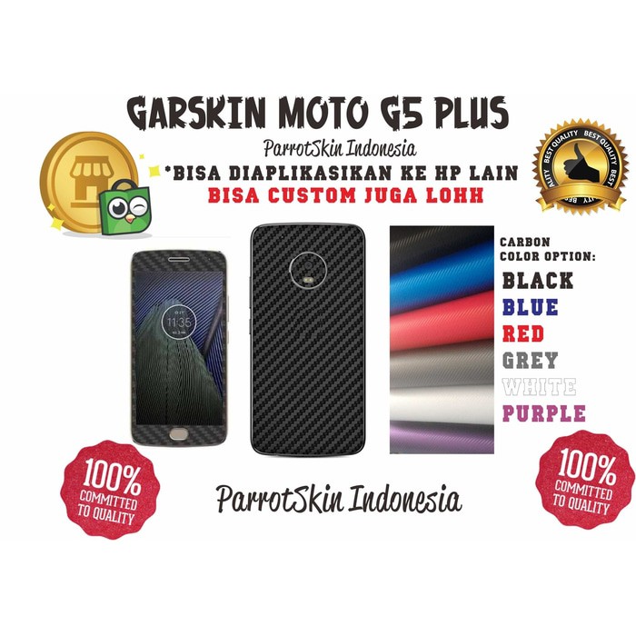 Garskin skin Motorola Moto G5 Plus carbon series-