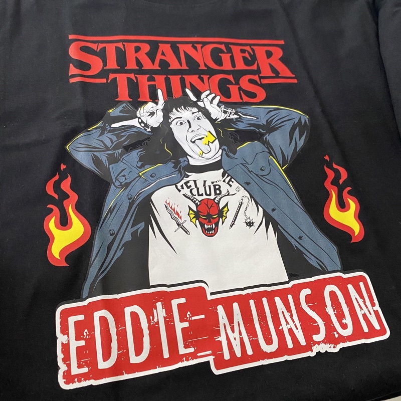 Kaos Eddie Munson Stranger Things Bahan Combed Premium