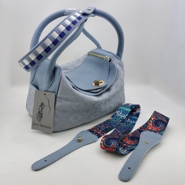 Tas Wanita | Tas Batik Biru muda Jaya Srikandii Sling Bag