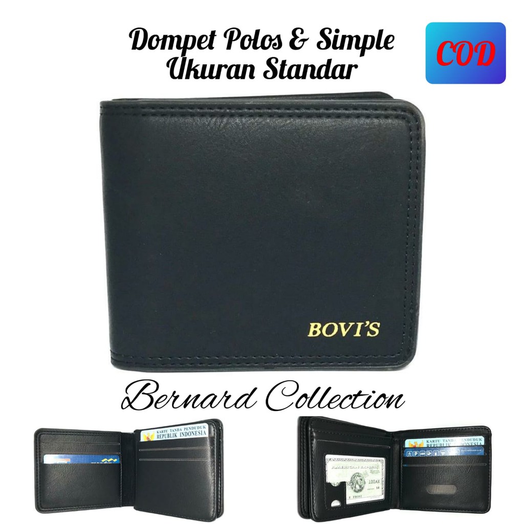 Dompet Pria Dompet Laki2 Dompet Simple Dan Polos Ukuran Standar Bahan PU Leather Kualitas Bagus