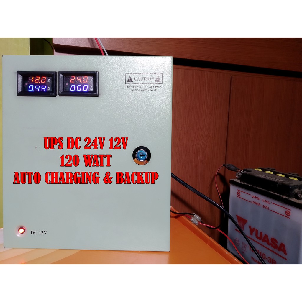 UPS DC 120W 24V 12V Auto Charging & Backup (Hotspot BTS RT/RW Net)