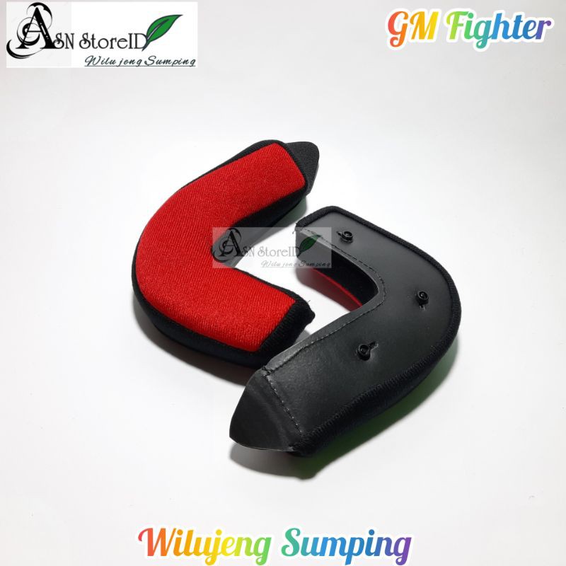 Busa Pipi Cheek Pad Helm GM Fighter kancing plastik -M,L,XL