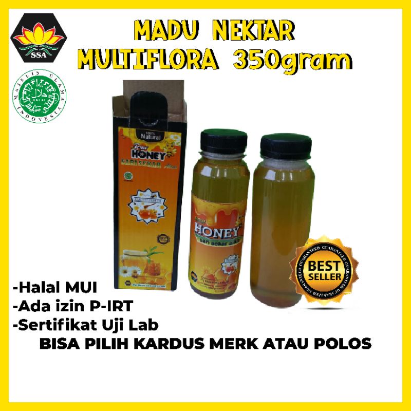 PROMO Madu peras murni 350 gram Multiflora ( Raw Honey ) free dus box