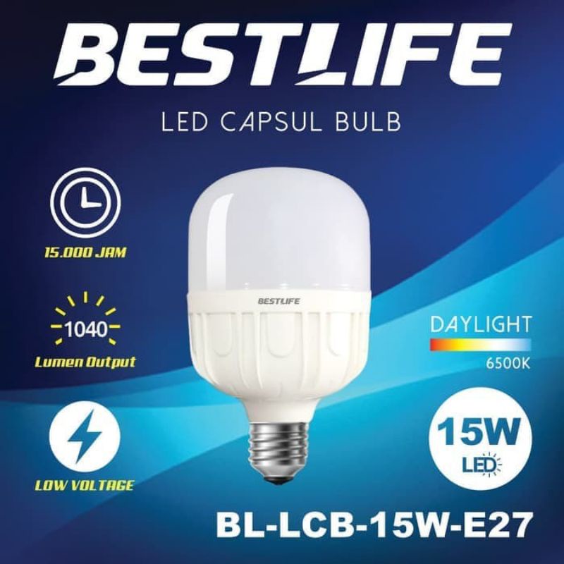 LAMP LED KAPSUL CAPSUL CAPSULE 15 W BESTLIFE BL-LCB-15W 15WATT 15 WATT LAMPU BEST LIFE LAMPU TANAM ATAP PLAFON BOHLAM BEST LIFE