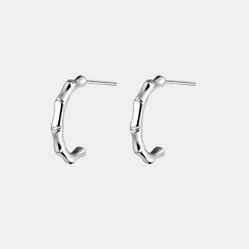 Magic789 Chic Silver Geometric Stud Earrings for Women Girls Simple Fashion Ear Jewelry