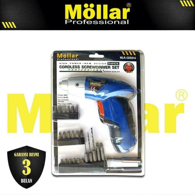 Bor Obeng Baterai Cordless Screwdriver Mollar 4.8V