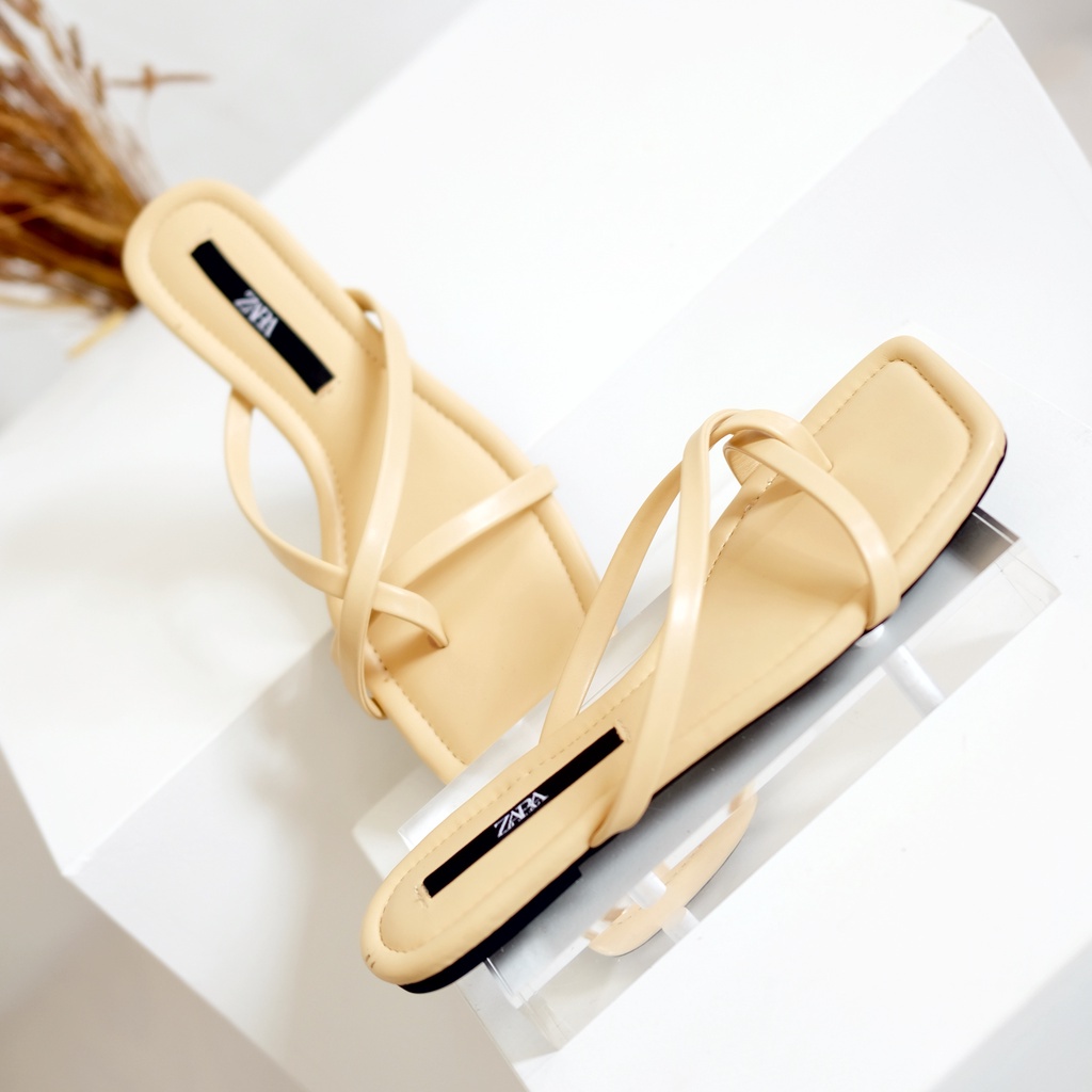 SANDAL WANITA ZARA FLATSHOES STRAPPY