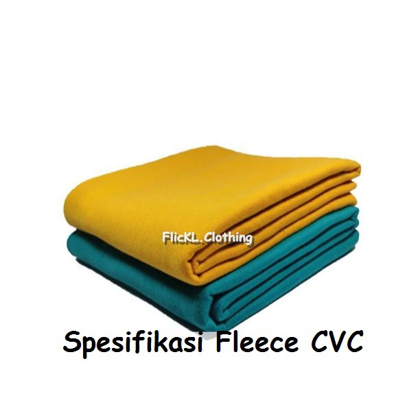 Bahan Kain Fleece CVC Cotton Katun Celana Jaket Training Varsity Sweater