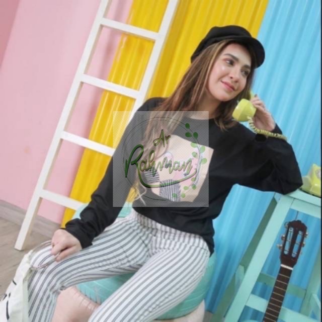 TERBARU Tumbrl Tee LongSleeve motif Santuy Converse kaos Lengan Panjang Pakaian atasan wanita murah