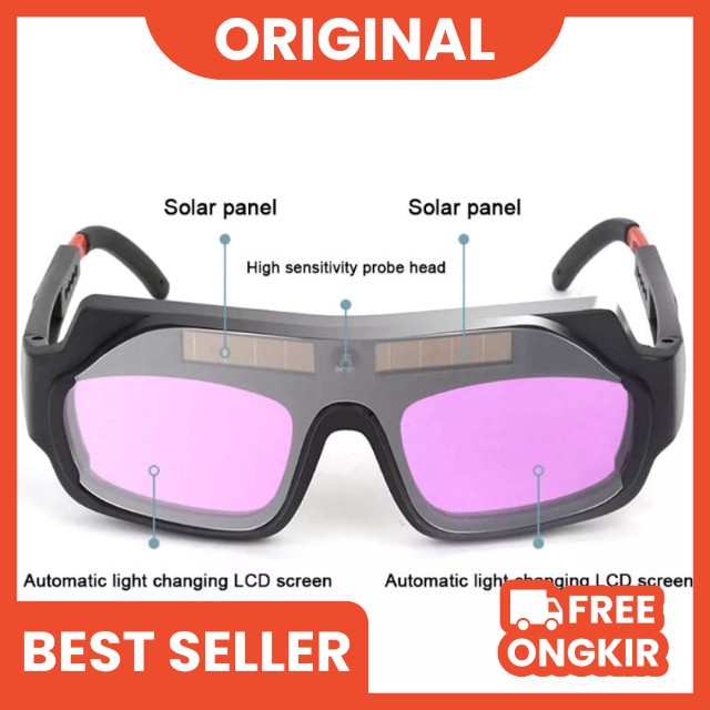 Kacamata Las Otomatis Kacamata Welding Glasses Auto Darkness Kacamata Tukang Las Anti silau