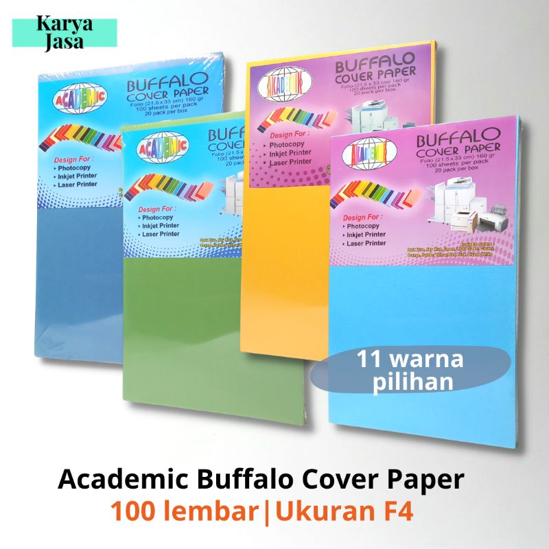 

Academic Buffalo Cover Paper F4 | Kertas Jeruk 160gr | 100 Lembar
