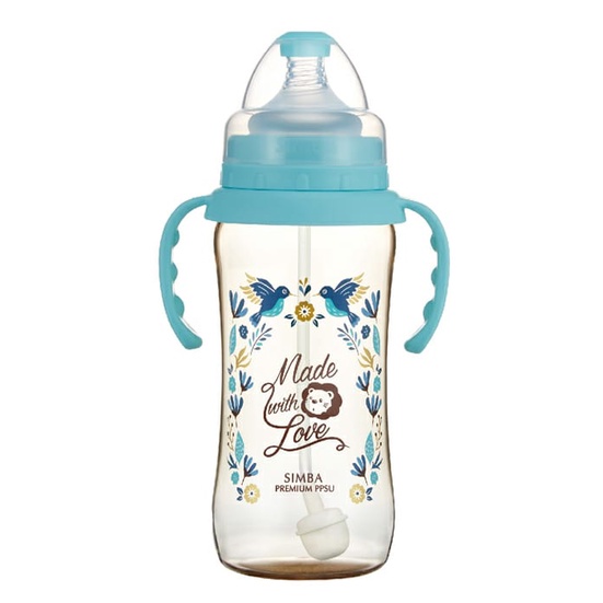 SIMBA P61830-34 PPSU WIDE NECK FEEDING BOTTLE HANDLE WONDERLAND 360ML