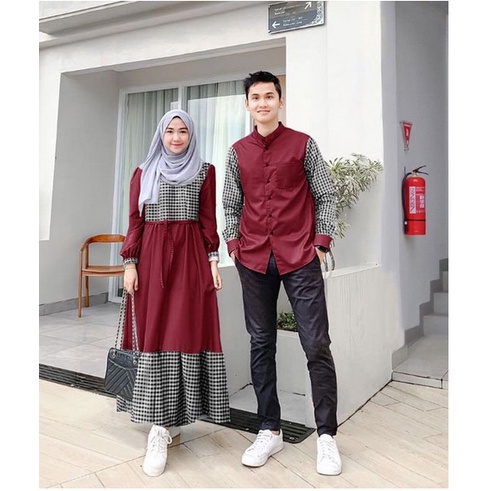 COUPLE GAMIS KATUN KOTAK + KOKO PAKISTAN COUPLE Cp DAMARA BAJU PASANGAN MUSLIM COUPLE TERBARU HIGH QUALITY