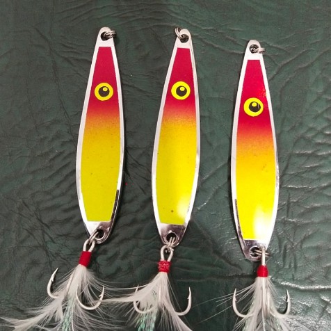 spoon lure Ranger Kuning 30gr model S motif sisik