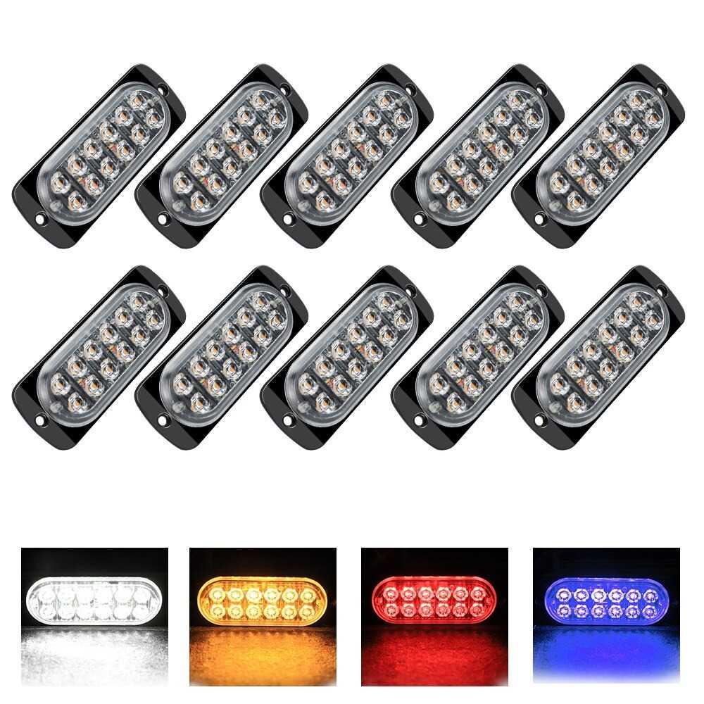 Cuci Gudang SCZEHN Lampu LED Mobil Warning Light 12LED 12-24V Yellow Light - SC888