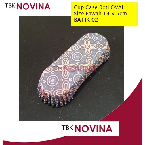 Oval Cup Case Roti / Paper Cup Oval / Kertas Alas Roti Motif BATIK - Kertas Cup Roti Oval